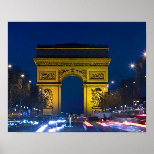 France, Paris. The Arc de Triomphe and the Poster (Front)