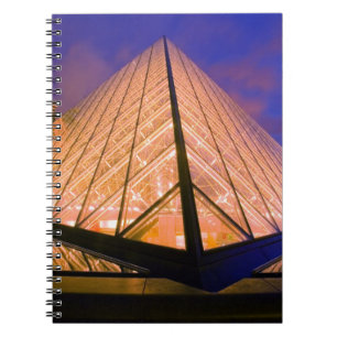 France, Paris. The Louvre museum at twilight. 2 Notebook