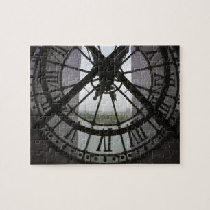 France, Paris. View across Seine River through Jigsaw Puzzle