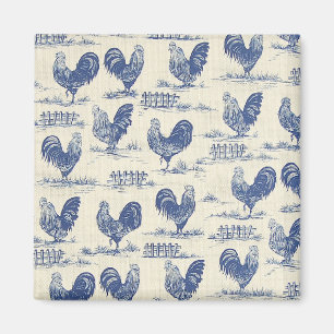France Pays Blue Roosters Frigo Magnet
