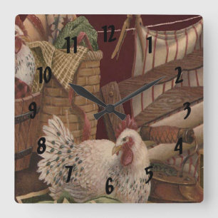 France Pays Hen Laverie Jour Imprimer Horloge