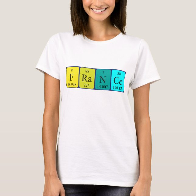 France periodic table name shirt (Front)
