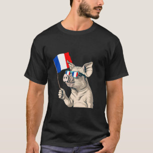 France Pig Sunglass French Pride French Roots Fren T-Shirt