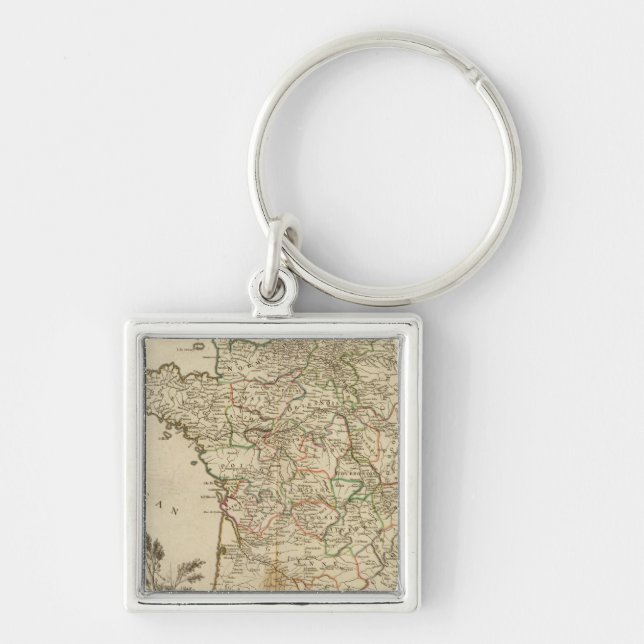 France Postal Roads Keychain (Front)
