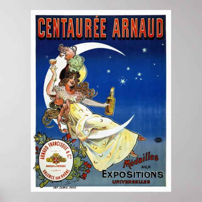 France Poster publicitaire Vintage restauré (Devant)