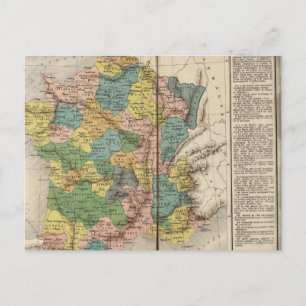 France Provinces and Departments Postcard