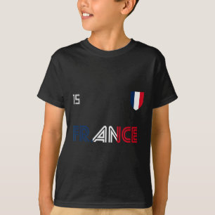 France Retro Soccer French Flag T-Shirt