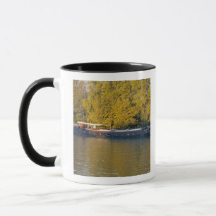 France, Rhone River, near Avignon, barge along Mug