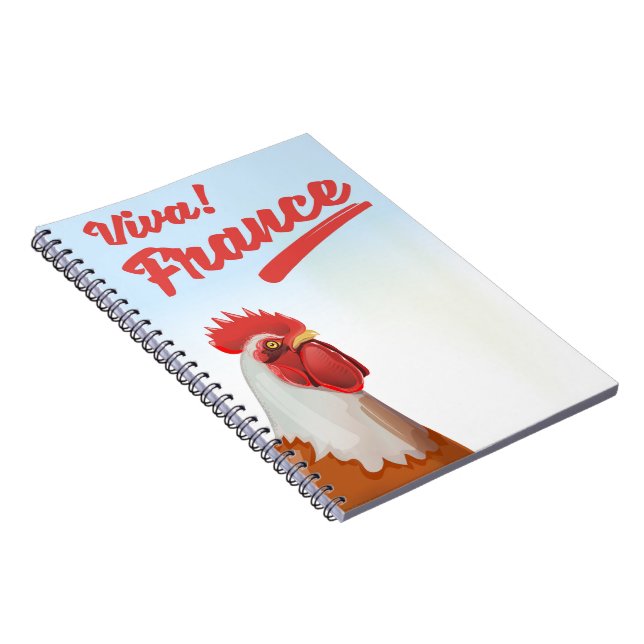 France Rooster travel poster Notebook (Right Side)