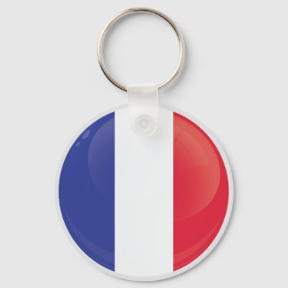 France  Round Icon Flag Keychain