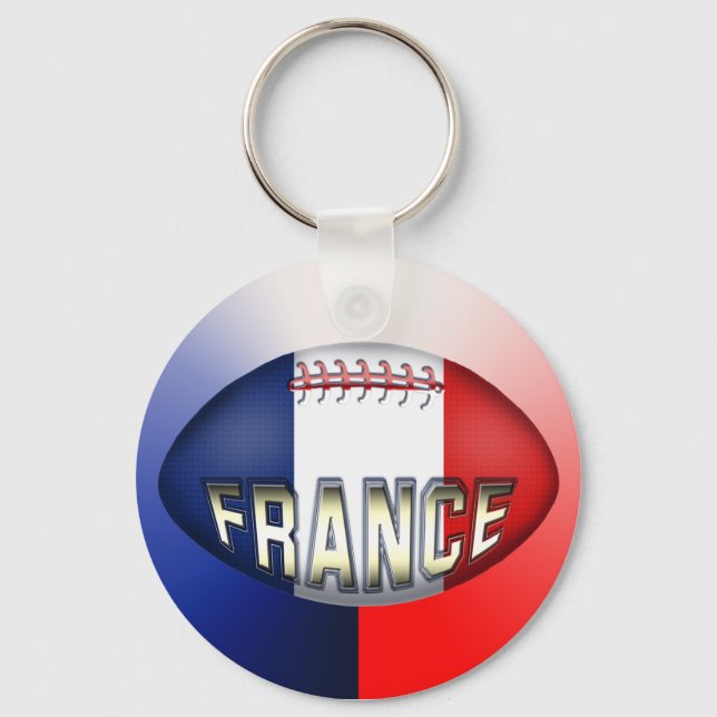 France Rugby Ball Keychain (Front)