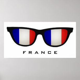 France Shades custom text & colour poster