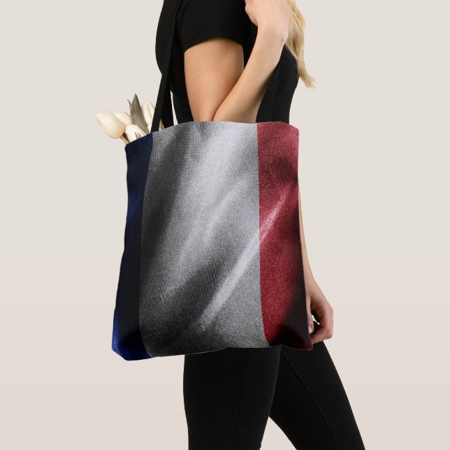 France silk flag tote bag (Close Up)