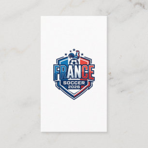 France Soccer 2026 Soccer Bold Country Typography Business Card