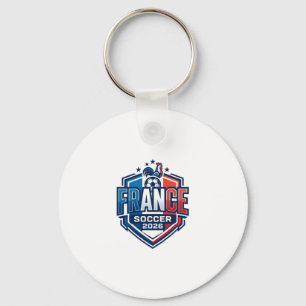 France Soccer 2026 Soccer Bold Country Typography Keychain