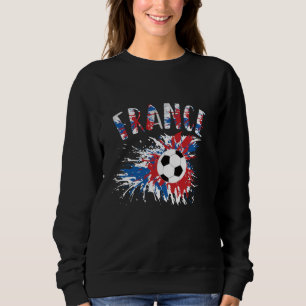 France Soccer Ball Grunge Flag Sweatshirt