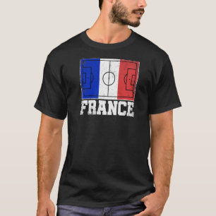 France Soccer Field Country Flag French Pride   T-Shirt