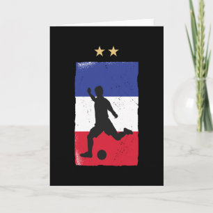 France Soccer Football Fan Shirt French Flag Card