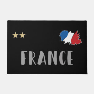 France Soccer Football Fan Shirt French Flag Doormat