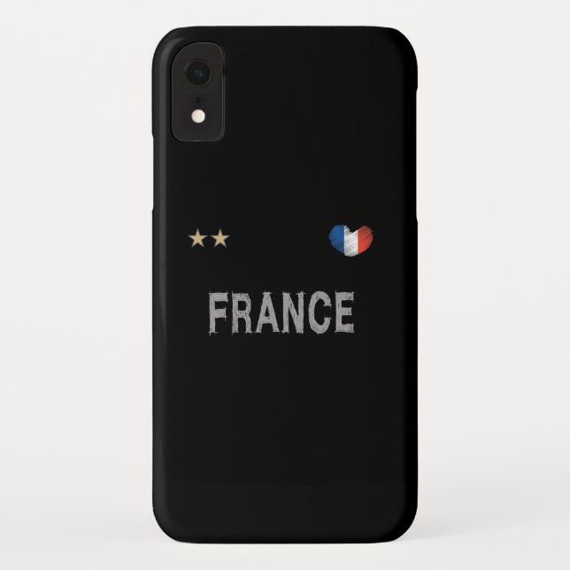 France Soccer Football Fan Shirt Heart Case-Mate iPhone Case (Back)