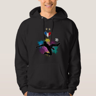 France Soccer Football Fan Shirt with Heart Splash