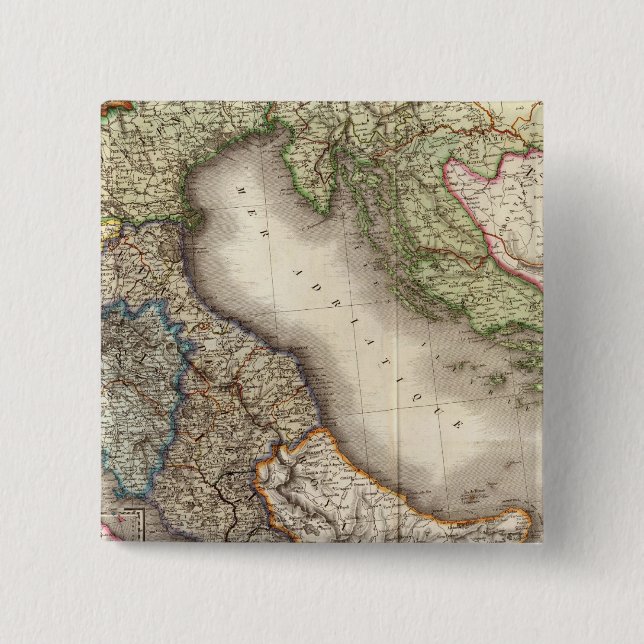 France Southeast 2 Inch Square Button (Front)