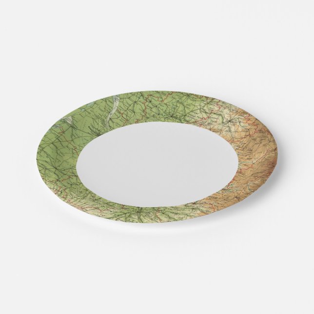 France southwestern section Bordeaux Paper Plate (Angled)
