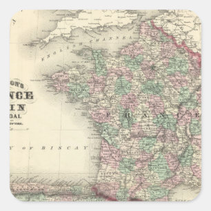 France, Spain, and Portugal Square Sticker