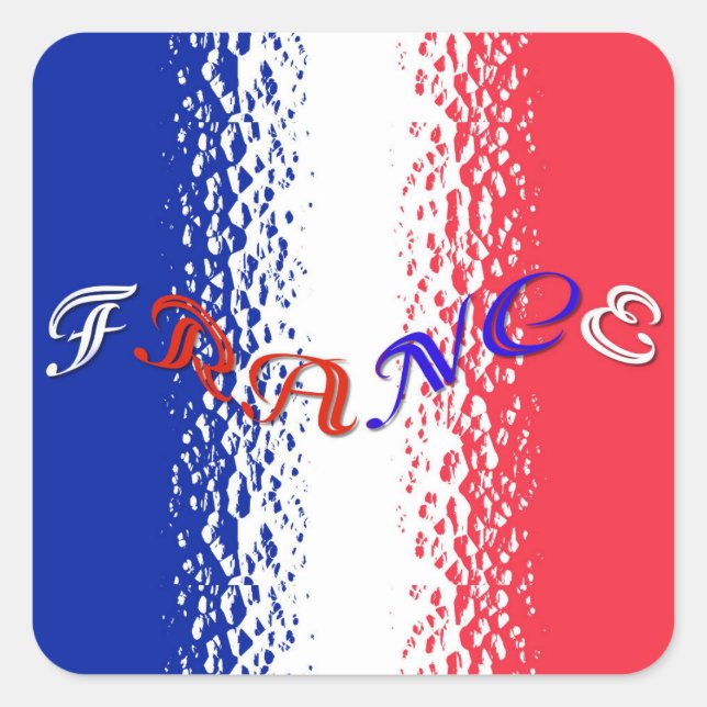 France Square Sticker (Front)