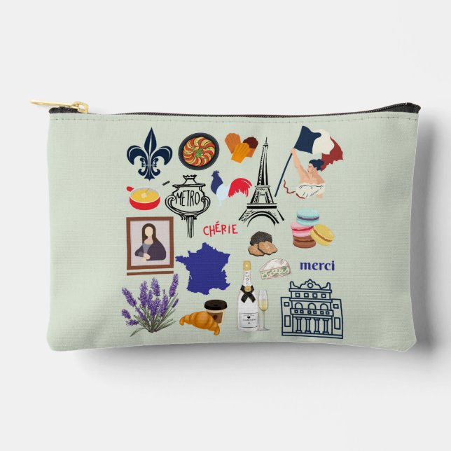 France Symbols Accessory Pouch (Front)