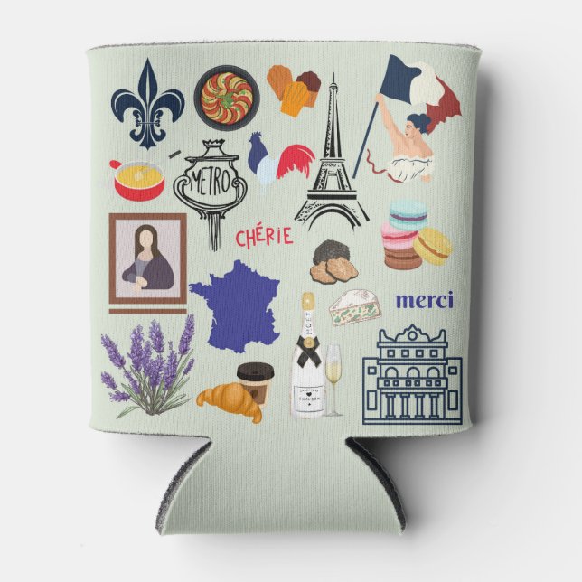 France Symbols Can Cooler (Front)