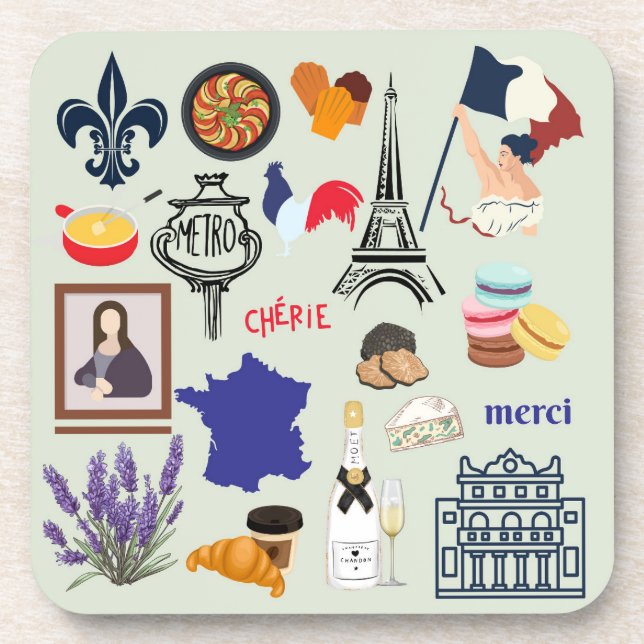 France Symbols Coaster (Front)