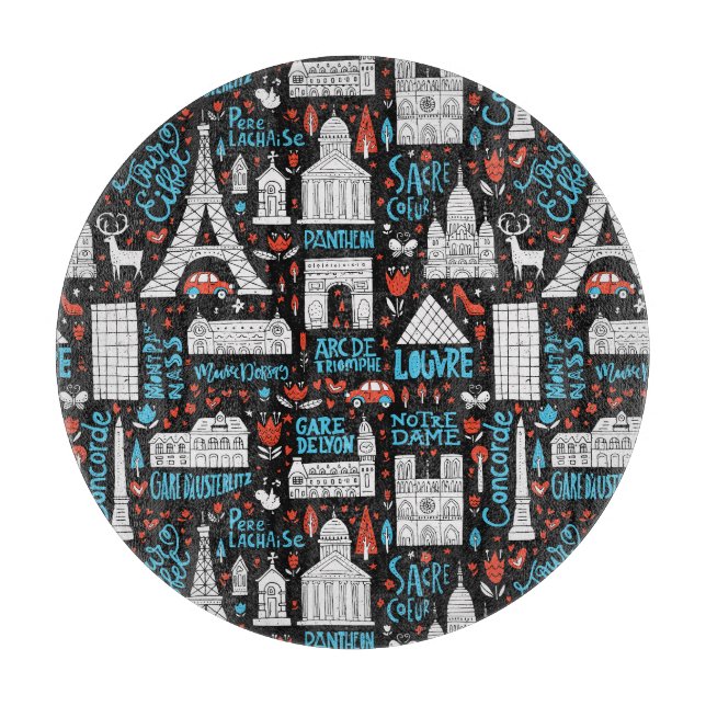 France | Symbols Pattern Cutting Board (Front)