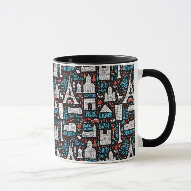 France | Symbols Pattern Mug (Right)