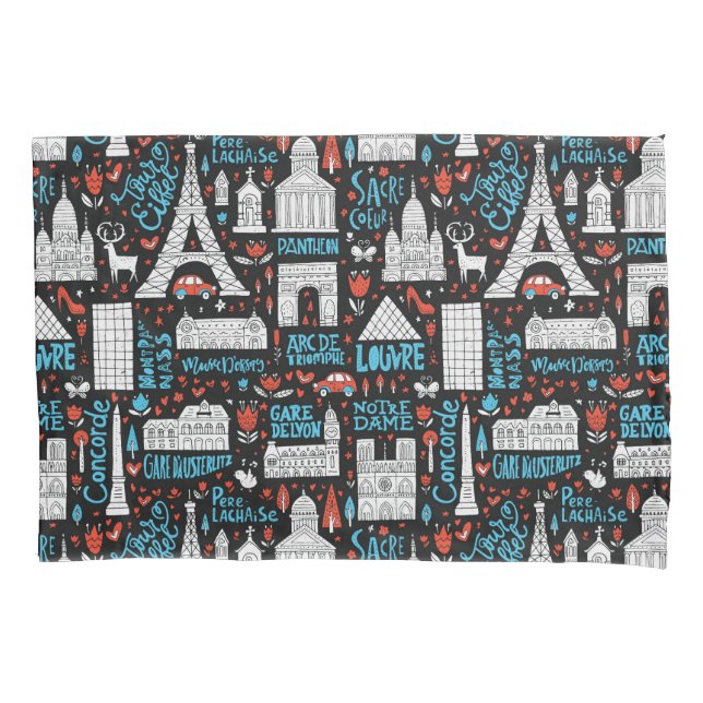France | Symbols Pattern Pillowcase (Front-Left)