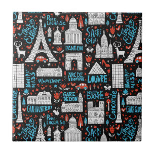 France   Symbols Pattern Tile