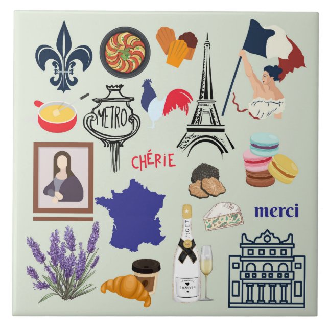 France Symbols Tile (Front)