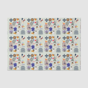 France Symbols Tissue Paper