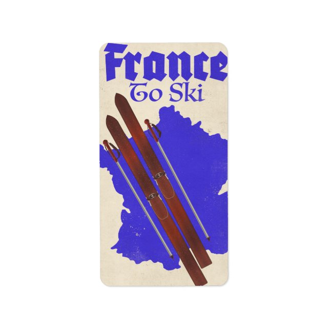 France To Ski Label (Front)