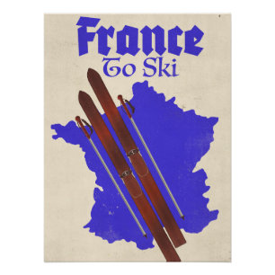 France To Ski Poster