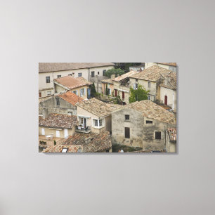 France, Vaison la Romaine. Looking down on Canvas Print