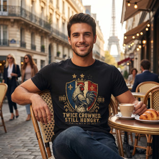 France Vintage Football Crest 1998 2018 T-Shirt