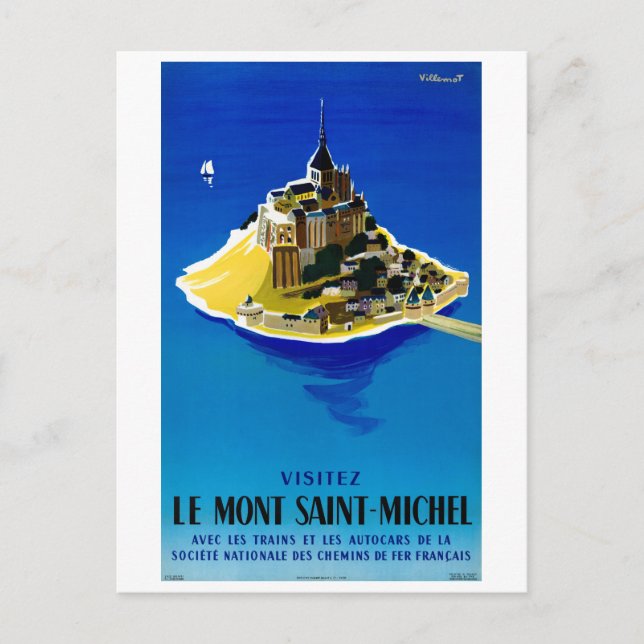 France Vintage Poster Restored Postcard (Front)