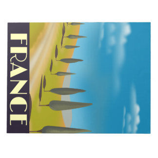 France vintage style travel poster notepad