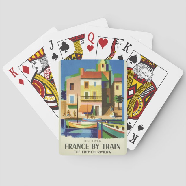 FRANCE Vintage Travel playing cards (Back)