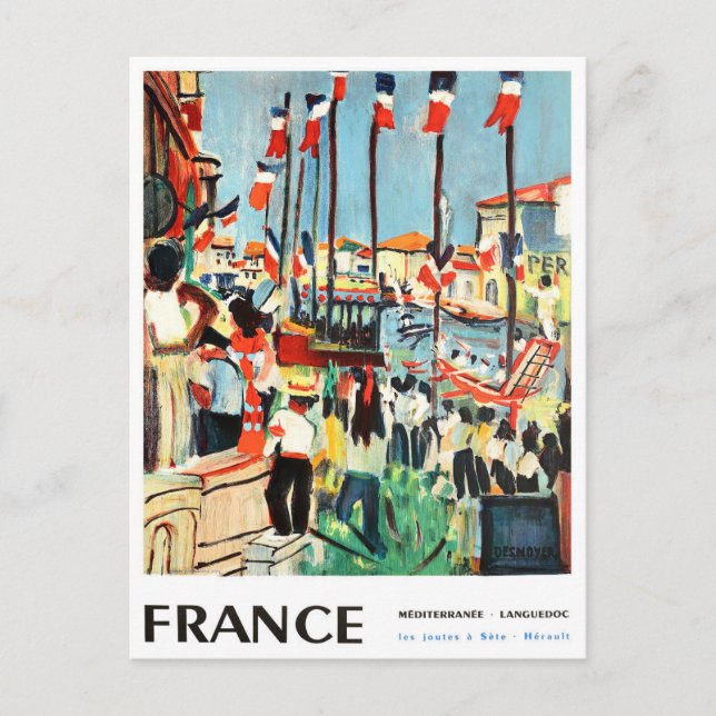 France vintage travel  postcard (Front)