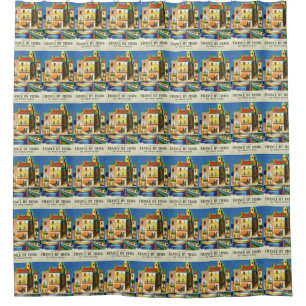 FRANCE Vintage Travel shower curtain