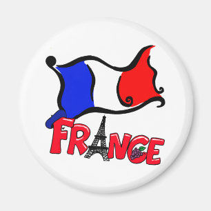 France with Flag Products Magnet