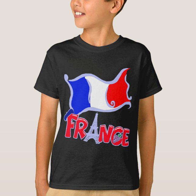 France with Flag Products T-Shirt (Front)