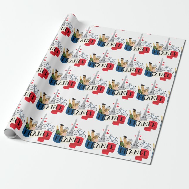 France Wrapping Paper (Unrolled)